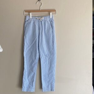 Blue Striped Seersucker Kids Pants